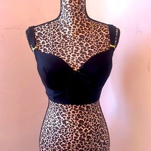 NWOT Black swimwear top